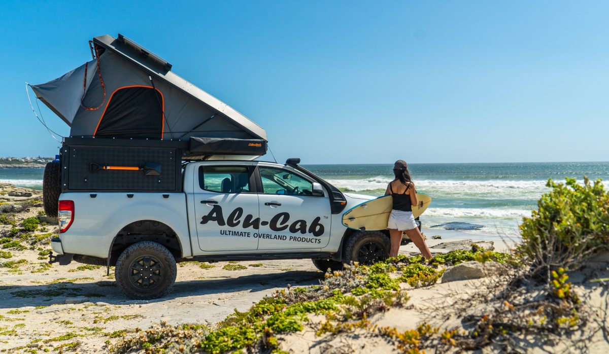 The Alu-Cab Canopy Camper's roof and walls can be used to carry gear