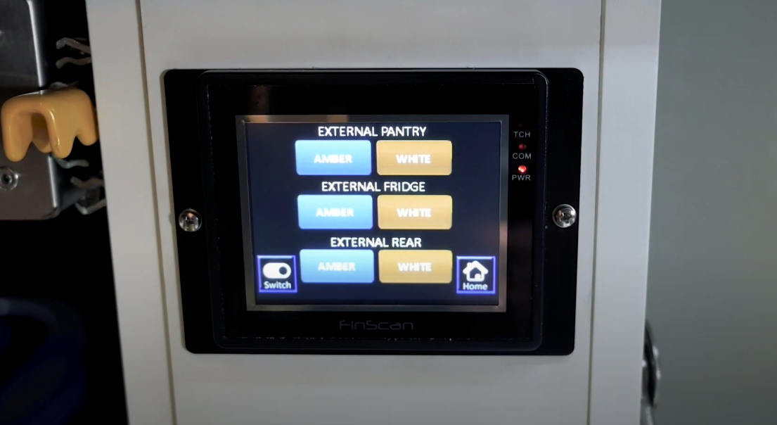 Sierra ZR campers can use the touchscreen or accompanying app to switch the lights on and off