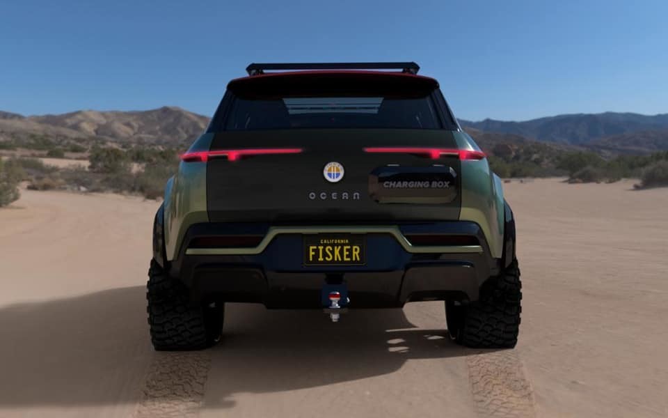 The integrated charging box is designed to power up other electric vehicles that might need an emergency charge