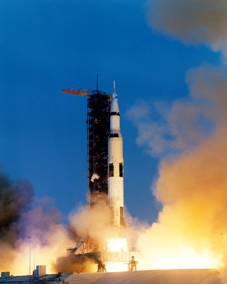 Apollo 13 lifting off