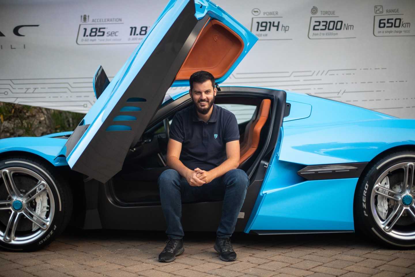Mate Rimac with a C_Two prototype