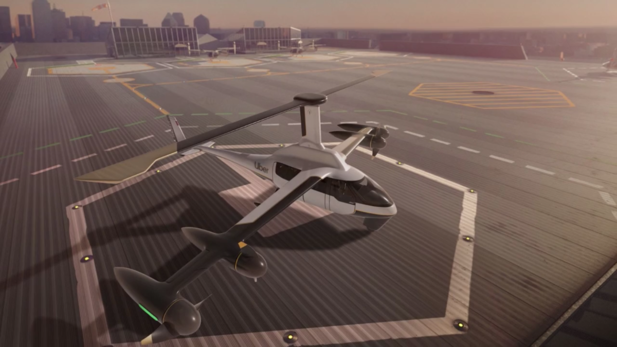 A large, slow powered top rotor allows VTOL capabilities, and four electric props on a thin wing let the ROSA achieve efficient, winged cruise flight
