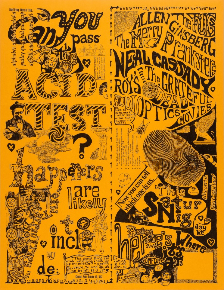 One of the most culturally significant concert posters of the era, this 1965 Can You Pass the Acid Test? Poster features names such as avant-rock band The Fugs, Allen Ginsberg, Neal Cassady, The Merry Pranksters, and the very first appearance of the newly named Grateful Dead. This poster was used to publicize Ken Kesey’s Acid Tests. This near perfect, unused poster sold for just $15,000.