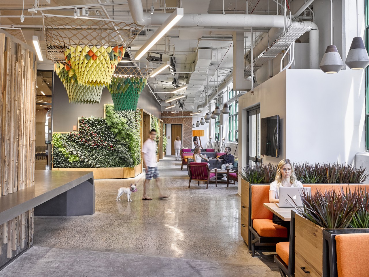 Etsy's new headquarters is located in Brooklyn, New York City, and was designed by Gensler