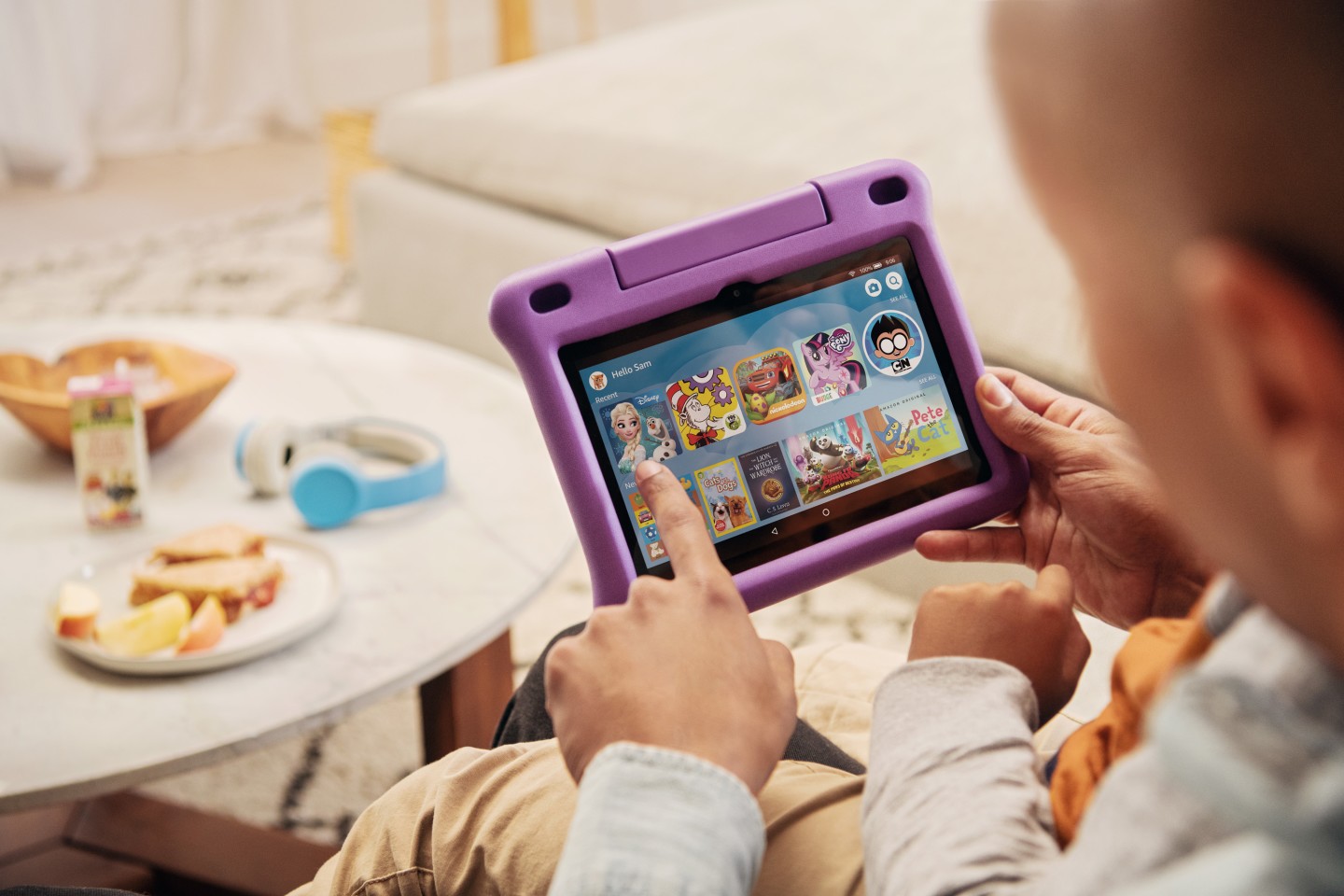 The Fire HD 8 Kids Edition comes with a colorful protective case with built-in kickstand