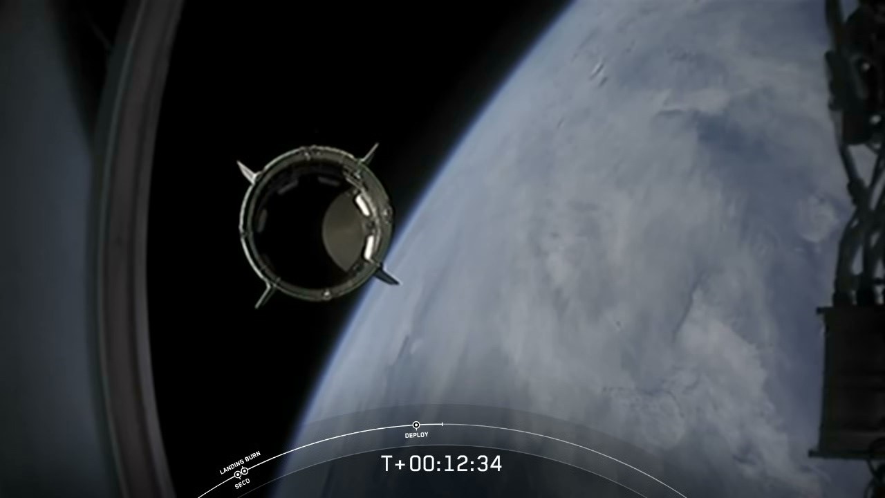 Demo-2 separating from the Falcon 9