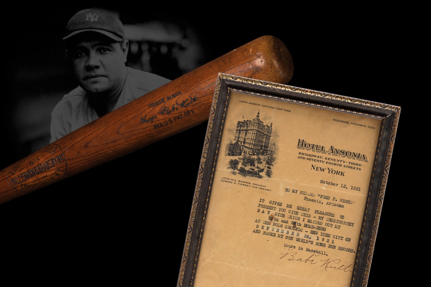 Babe Ruth 1921 Baseball Bat | Auction House: Heritage Auctions | Price fetched: $717,000 | Auctioned: February 22, 2015