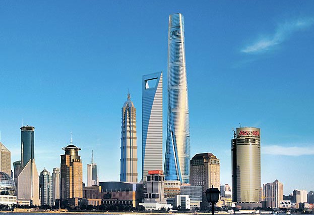 The 632-m (2,073 ft) Shanghai Tower is the world's second-tallest building