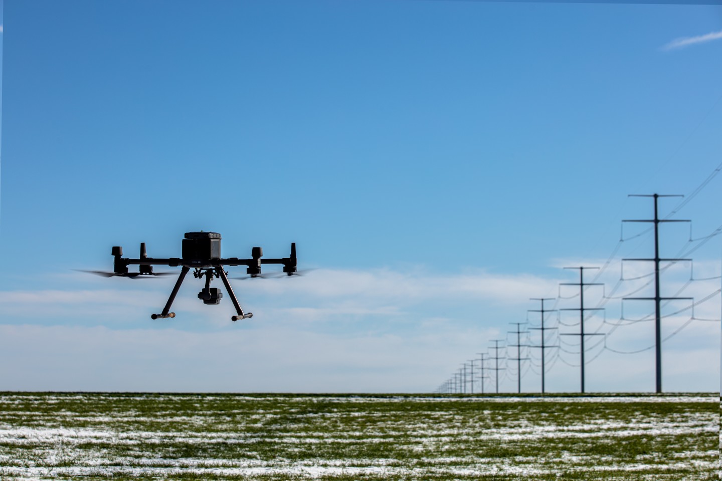 The Matrice 300 RTK drone can stream HD video to an operator 15 km away