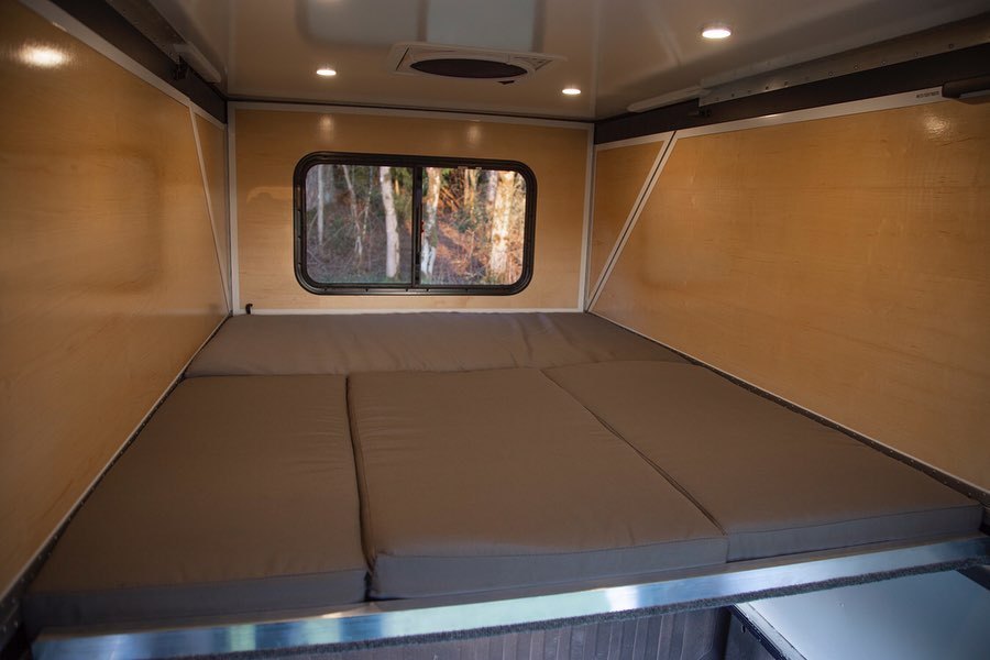 Every Hiatus Camper has a sleeping platform for two-person bed