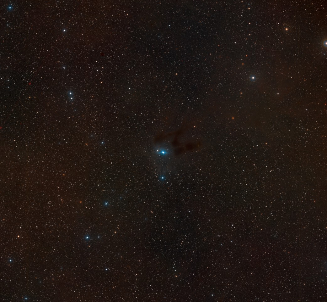 This wide-field view shows the region of the sky, in the constellation of Auriga, where AB Aurigae can be found