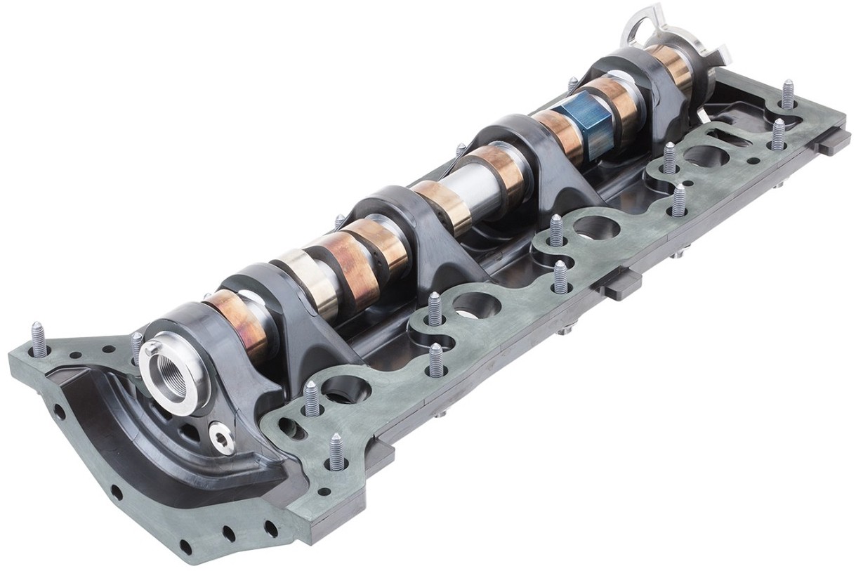 A look inside the module, which houses the existing camshaft
