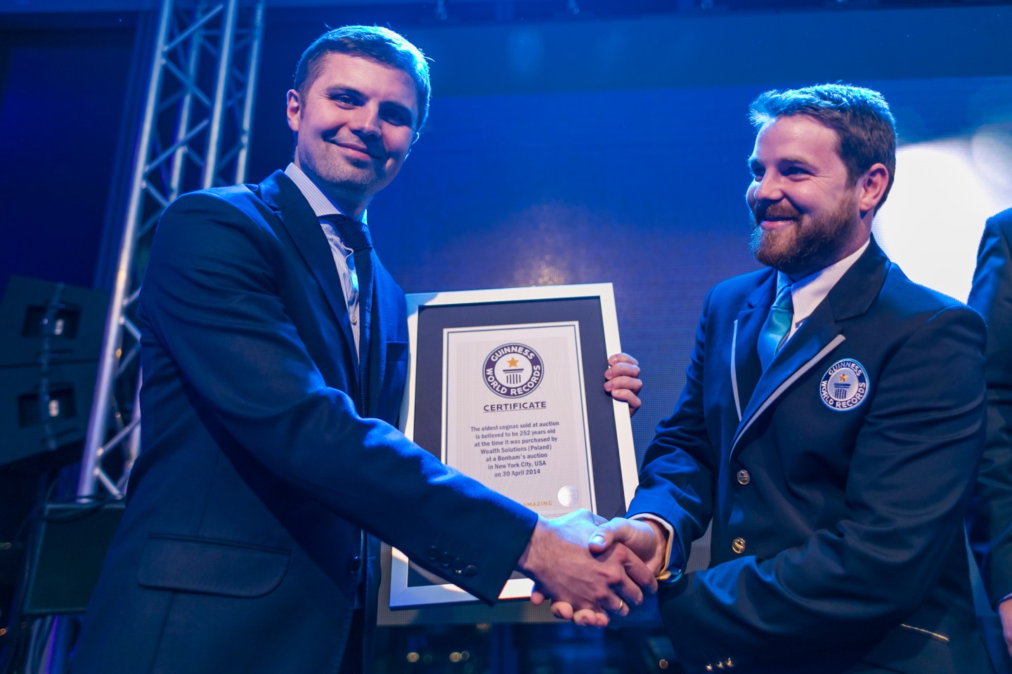 The new owners of the bottle wasted no time in having it validated by Guinness World Records as the oldest bottle of cognac ever to sell at auction