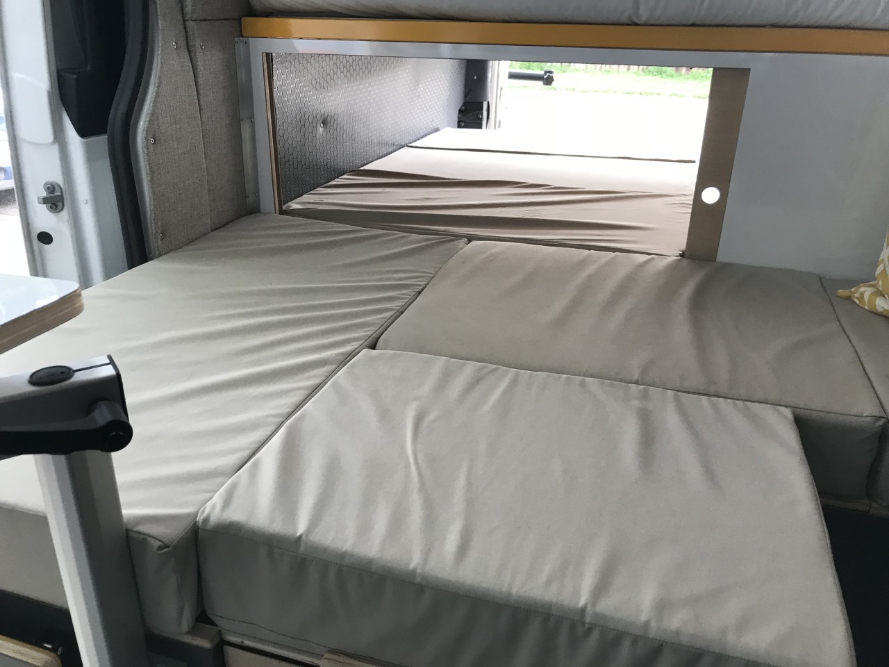 The single bed offers plenty of length for a full adult