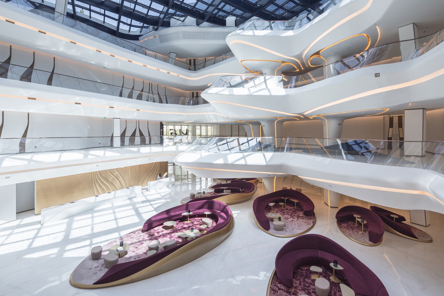 The Opus' interior measures 84,345 sq m (907,882 sq ft), spread over 20 floors