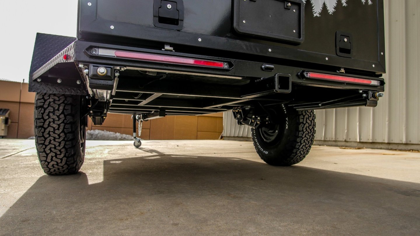 A look at the steel frame and Timbren suspension