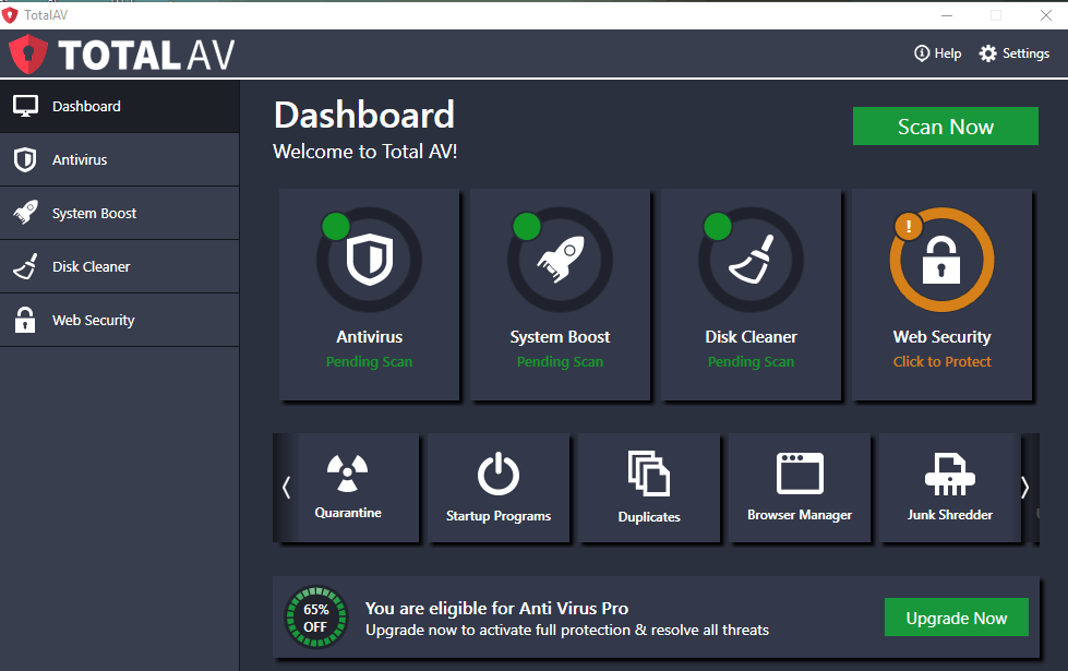 TotalAV – cel mai bun pentru ușurința de utilizare