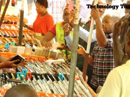 Mobile market….Technology Times file photo shows a phone shop at Ikeja Computer Village in Lagos