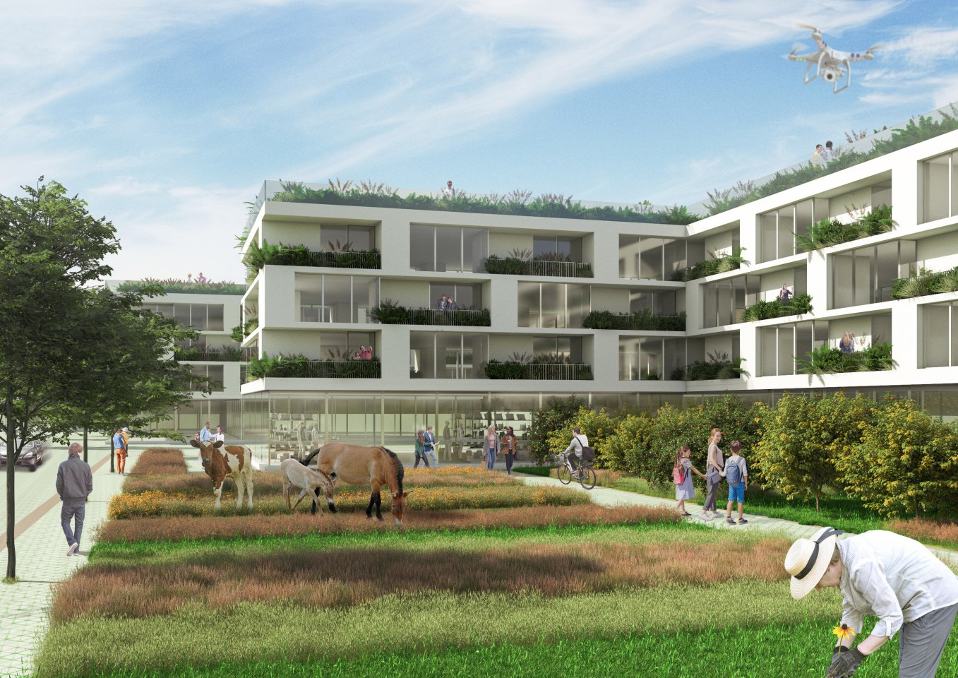 Tirana Riverside will include communal garden areas