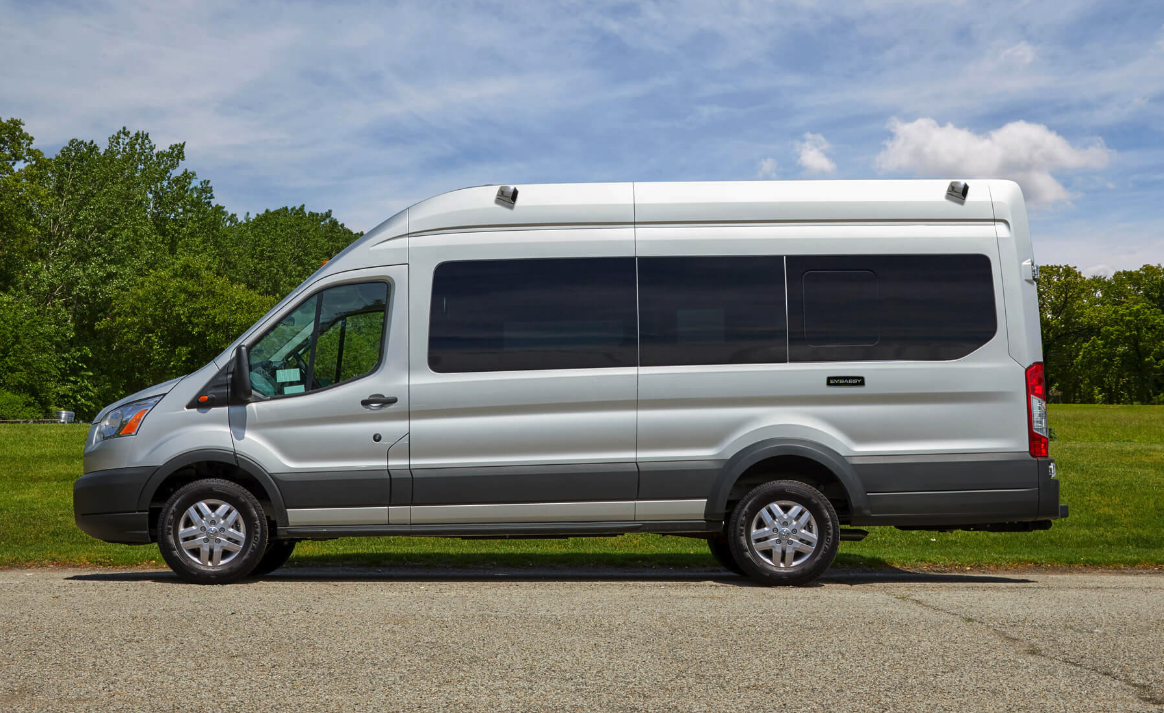 Embassy offers the Traveler Sport exclusively on a Ford Transit chassis