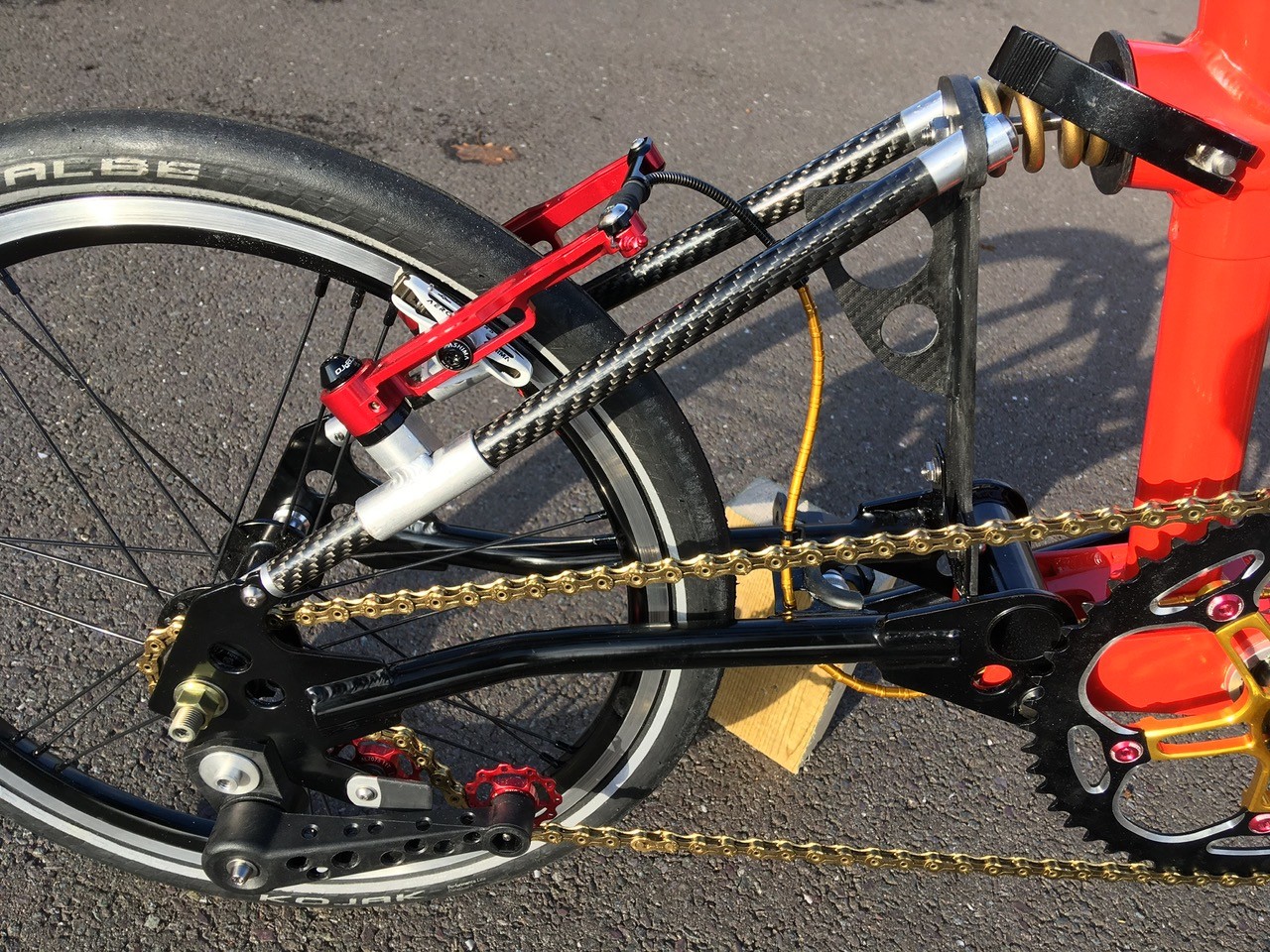 A closer look at the rear triangle