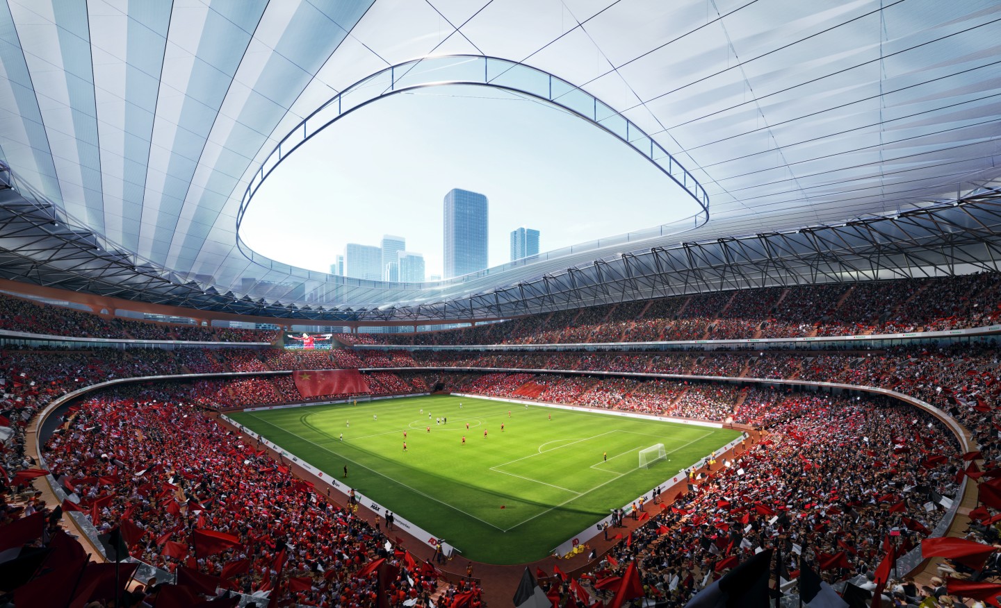 The Xi’an International Football Centre will have a total capacity of 60,000