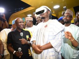 Photo file shows Dr. Isa Ali Ibrahim, Minister of Communications and Digital Economy inspecting a Virtual Reality setup that uses 5G speeds during the pilot operation of 5G network in Nigeria by MTN Nigeria