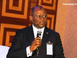 Adesola Adeduntan, Group Managing Director of First Bank speaking at the event