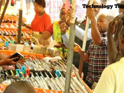 Mobile market….Technology Times file photo shows a phone shop at Ikeja Computer Village in Lagos