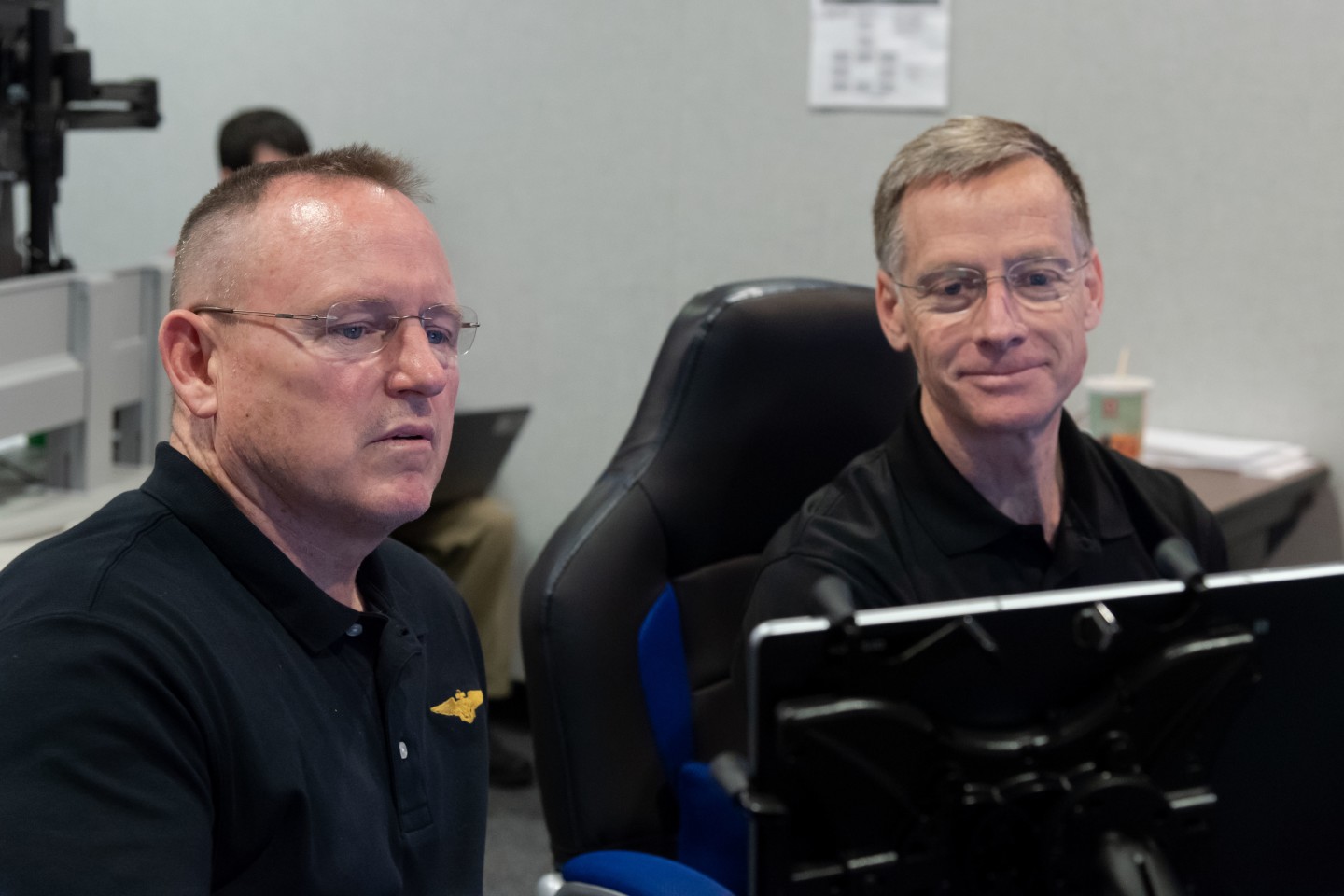 Boeing Crew Flight Test astronauts Chris Ferguson (right) and Butch Wilmore