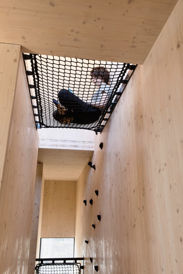 Union House is very much designed with fun in mind and its second floor includes a net area and a climbing wall