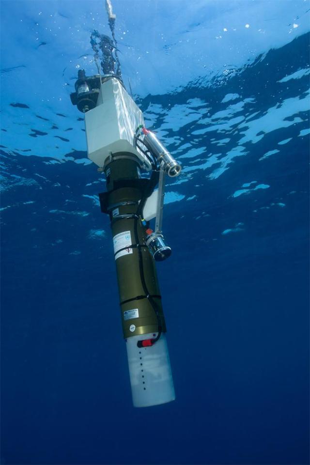 The robotic float that will be used to study dead algae that falls to the ocean depths as "marine snow"