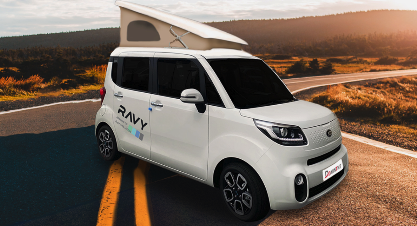The Daon Ravy is an extremely compact pop-top camper