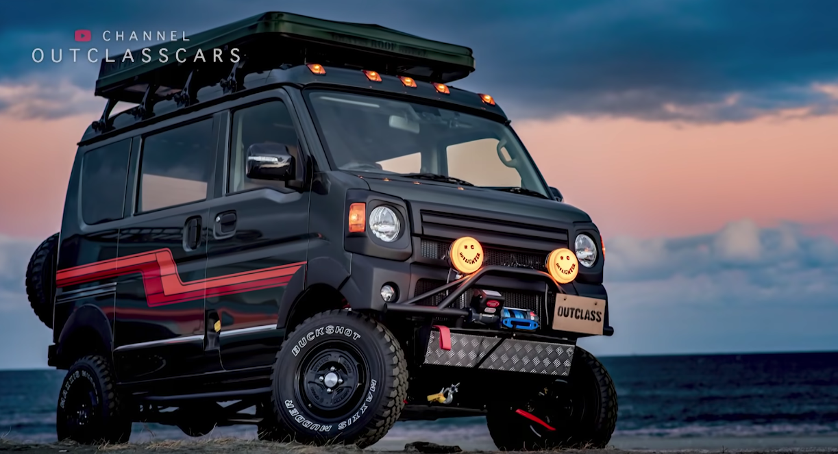 A suspension lift, ruggedized bumpers, skid protection and other upgrades make Outclass's Every a capable off-roader
