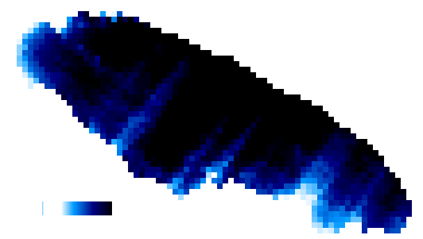 Animation showing the change in the thickness of A-68a