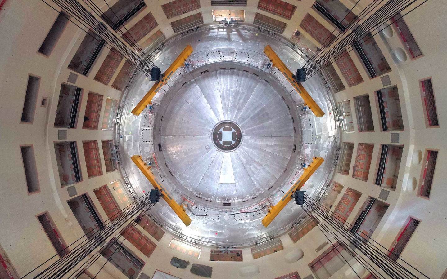 A look inside the pit of the ITER tokamak reactor