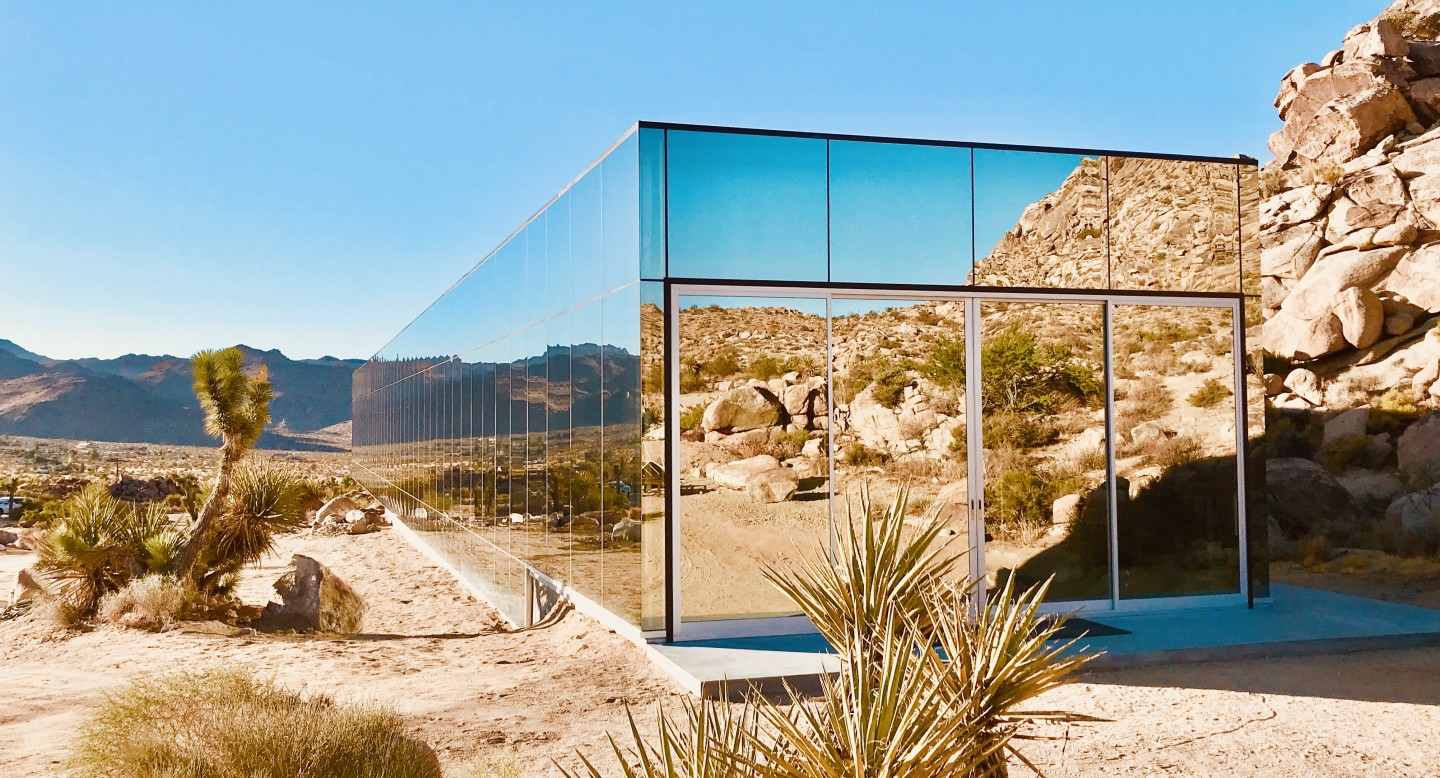 The Invisible House is constructed from steel, glazing, and concrete