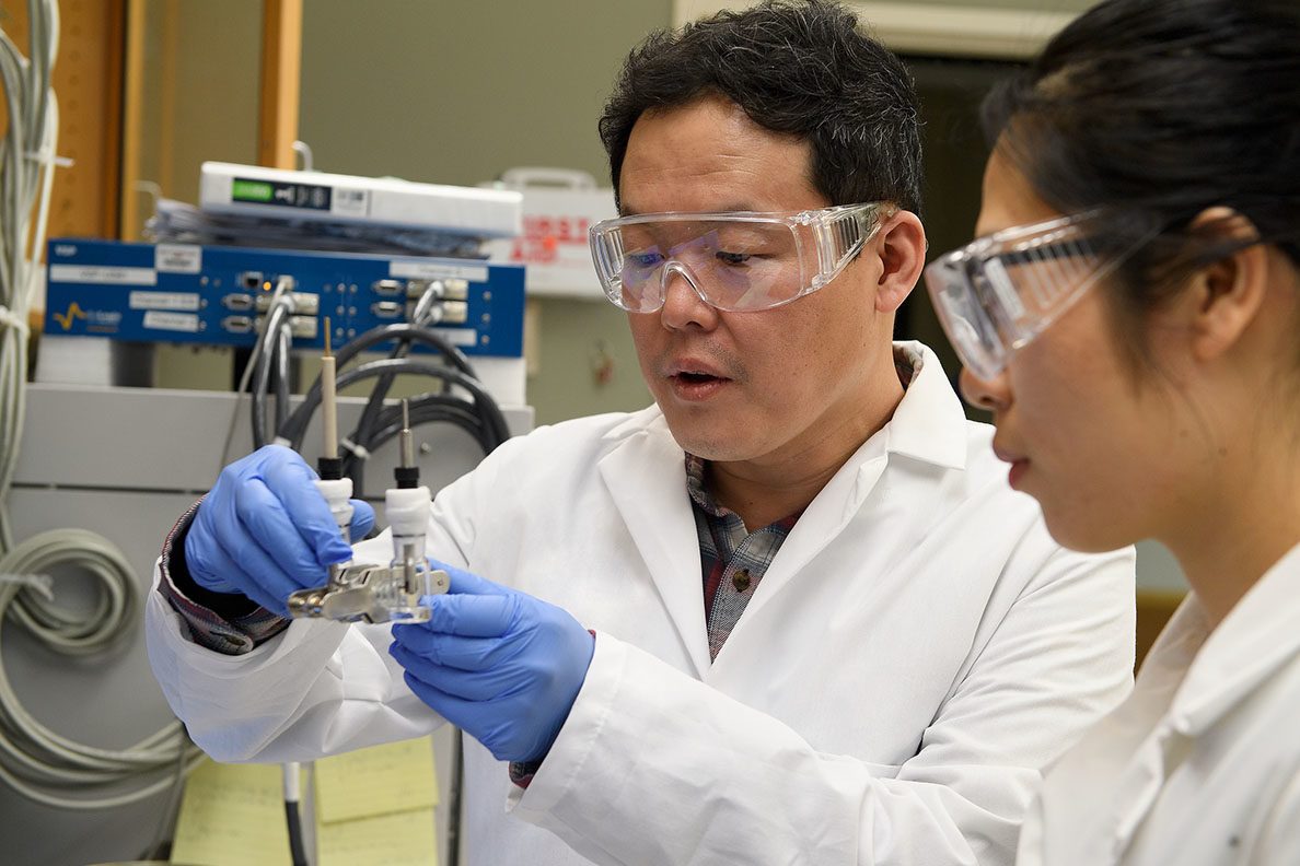 Professor Min-Kyu Son led a team of WSU researchers in coming up with a new lithium battery design