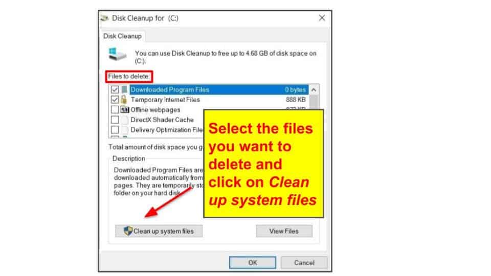 Delete Large Files (Manually and with Disk Cleanup)