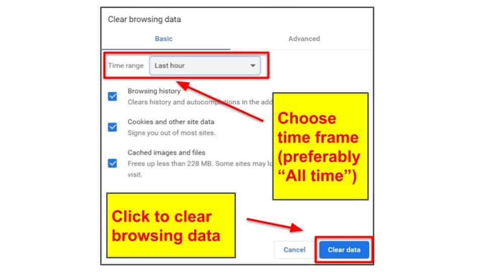 Clear Browser Cache, History &amp; Temporary Internet Files
