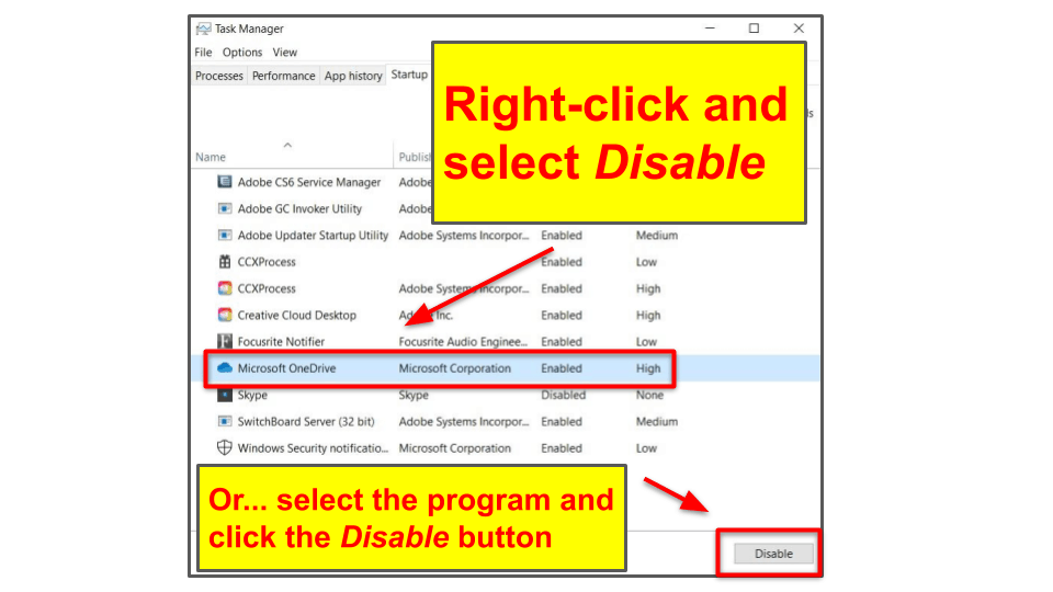 Optimize Startup Applications with the Task Manager
