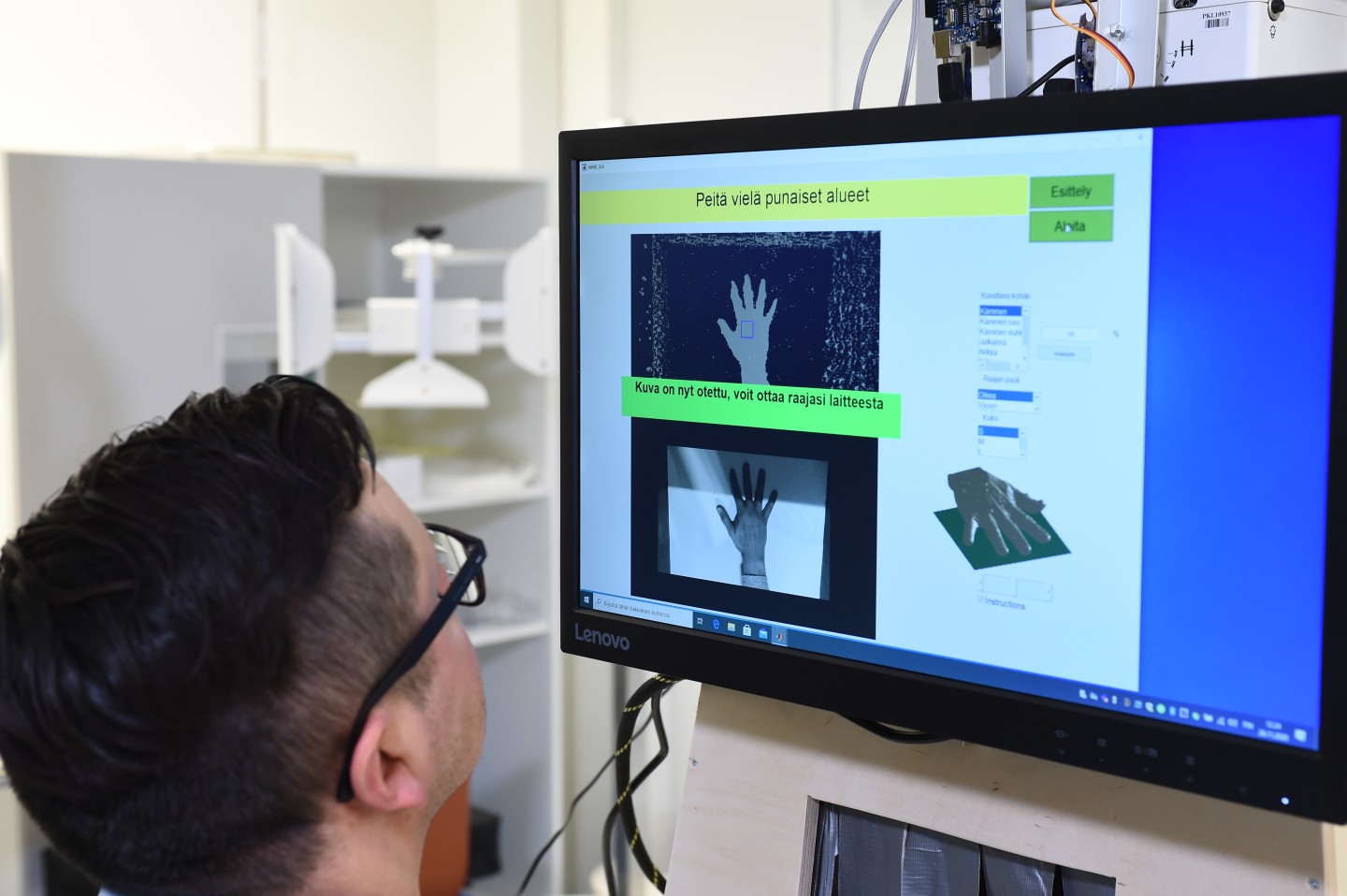 Users are guided by onscreen instructions