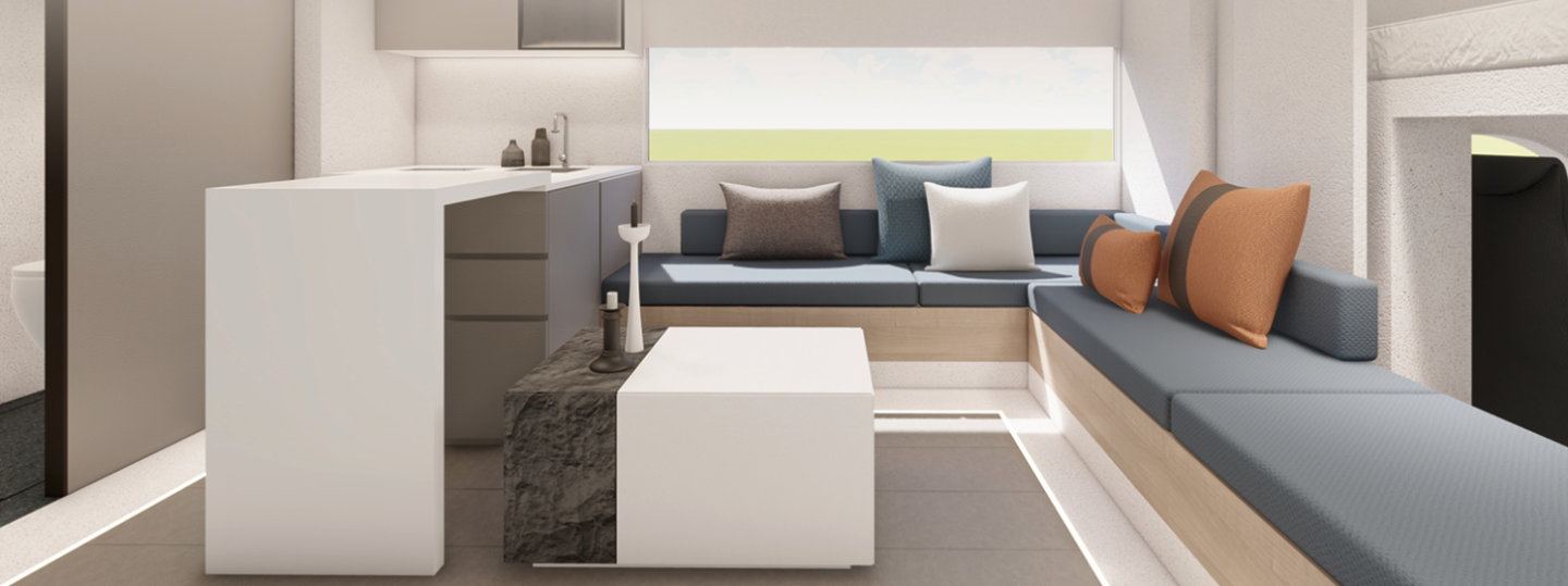 SAIC Maxus creates a large, comfortable living area by expanding the space with driver- and passenger-side slide-outs