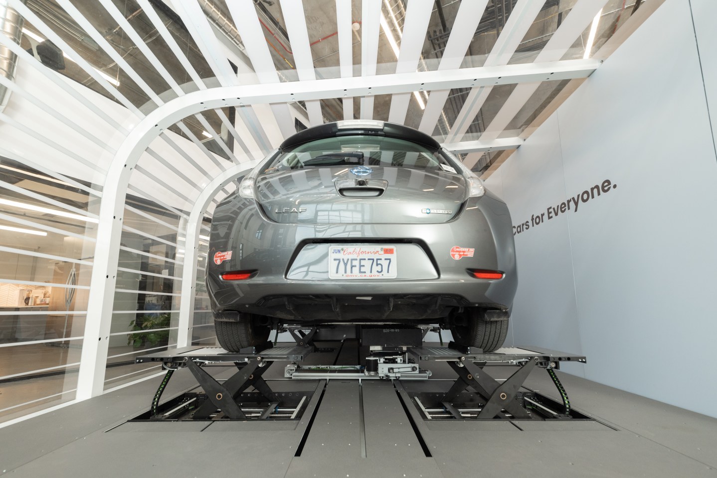 The Ample battery swap process is completely automated