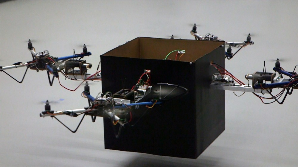 The team is now adapting the system so that if one drone's motor fails, the other drones can compensate in order to keep the load airborne