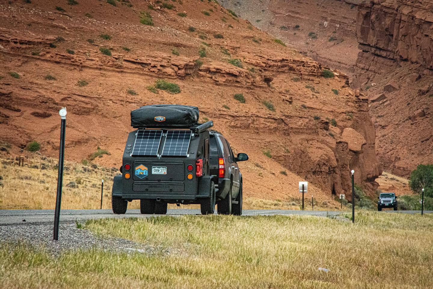 The Colorado Campworks Nomad trailer escapes into the wild