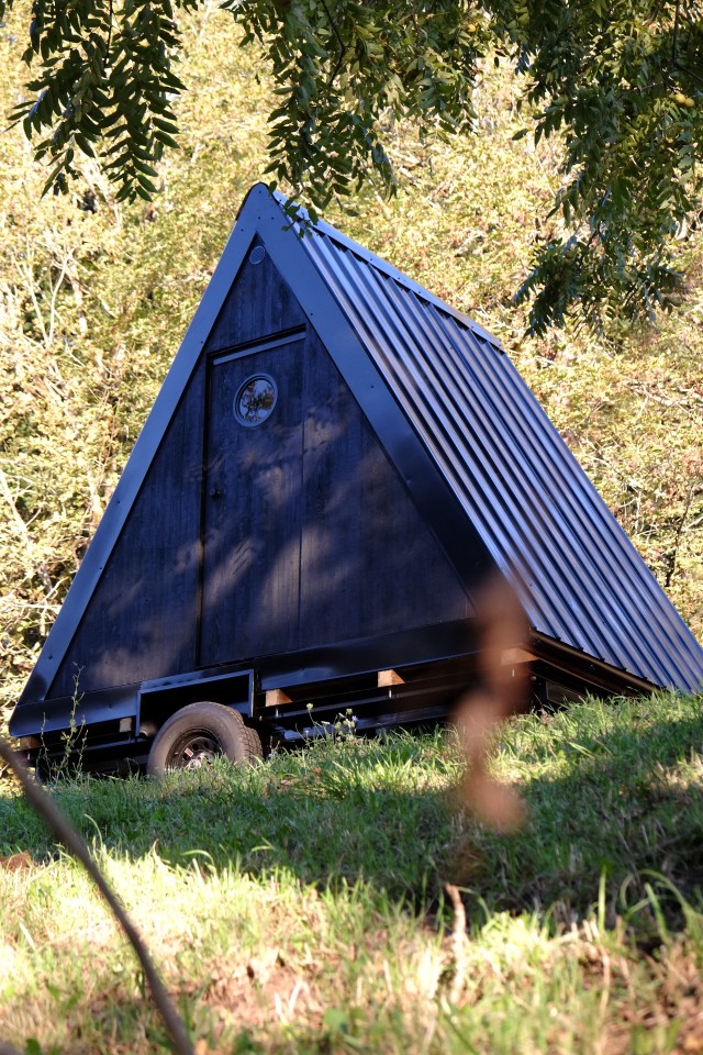 The Bivvi Cabin can be installed on a road-legal trailer or on permanent foundations