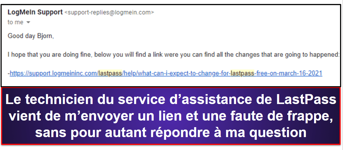 1Password vs LastPass : service client