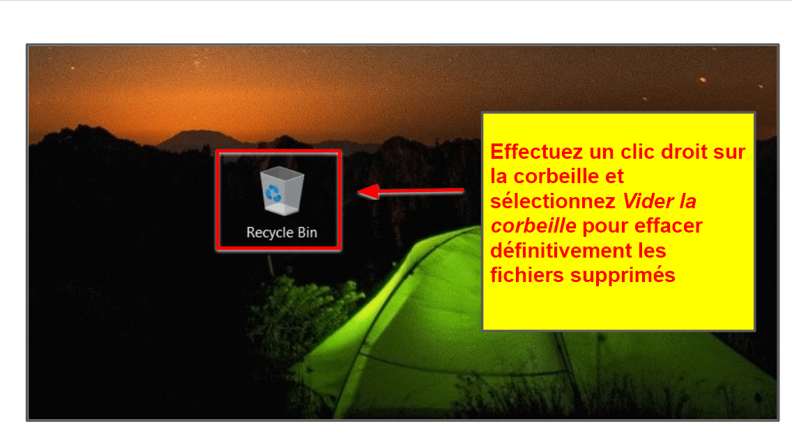 Videz votre corbeille