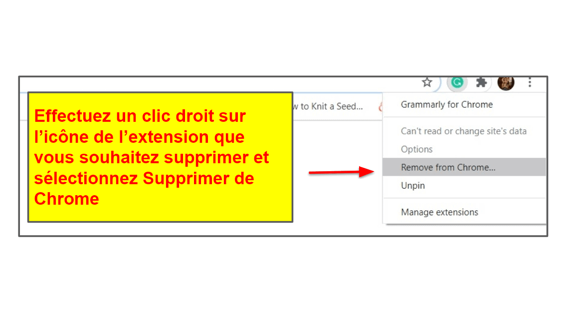 Supprimez les extensions de navigateur non utilisées